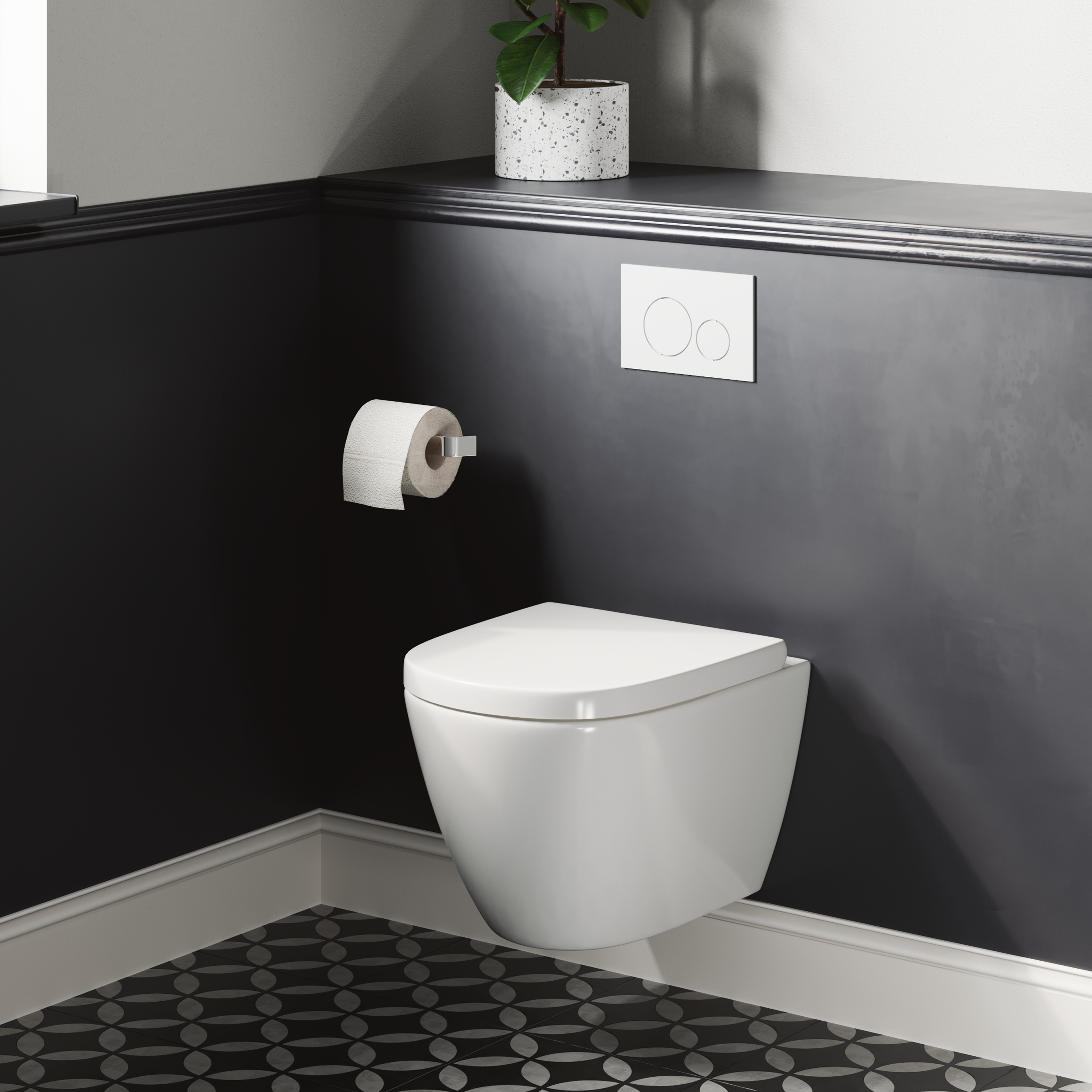 Harbour Clarity Rimless Wall Hung Toilet & Soft Close Seat