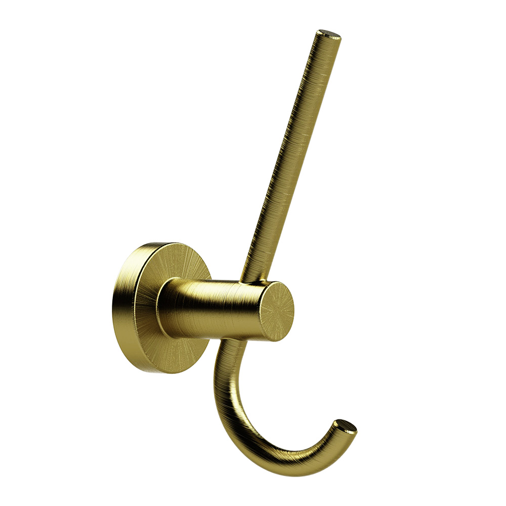 Miller Bond Double Robe Hook - Brushed Brass