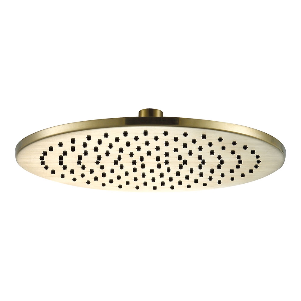 VOS Round 250mm Overhead Shower - Brushed Brass