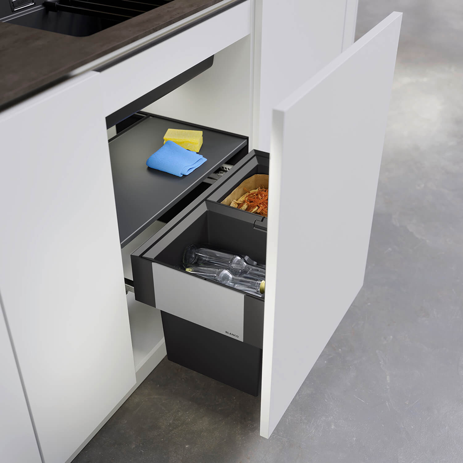 Blanco Select II Compact 60/2 34 litre 2 Container Waste Organiser for 600mm Kitchen Cabinets