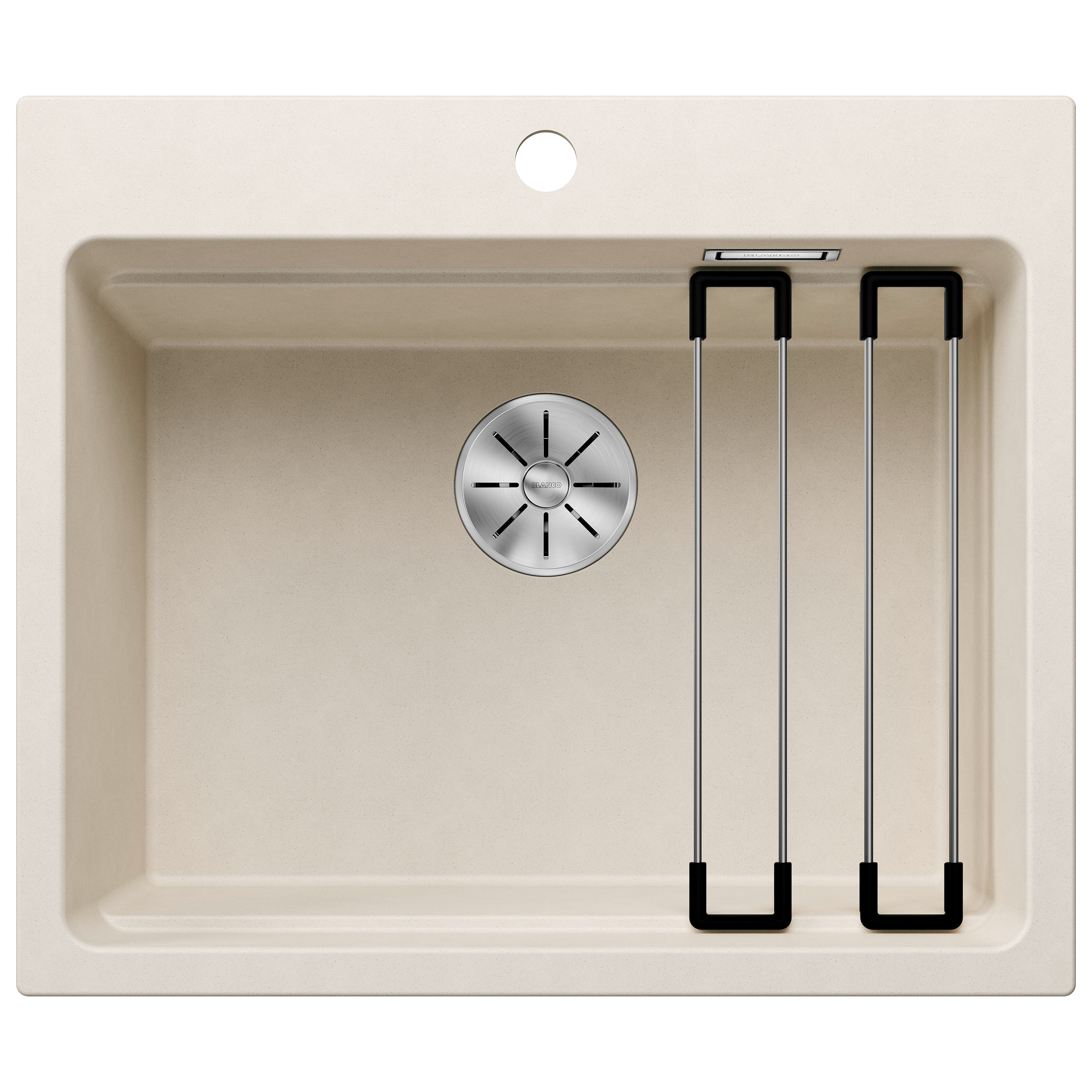 Blanco Etagon 6 Large 1 Bowl Silgranit Composite Kitchen Sink & Waste with Tap Ledge - 600 x 510mm