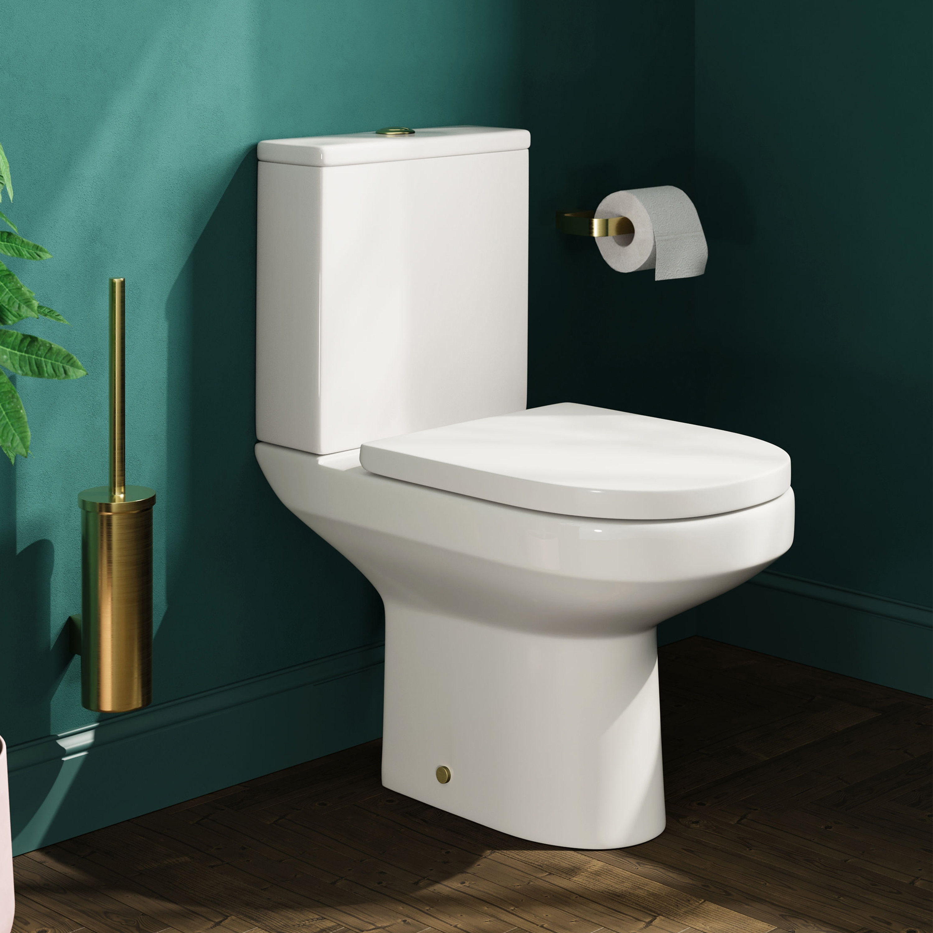Lorraine Rimless Close Coupled Compact Toilet & Soft Close Seat