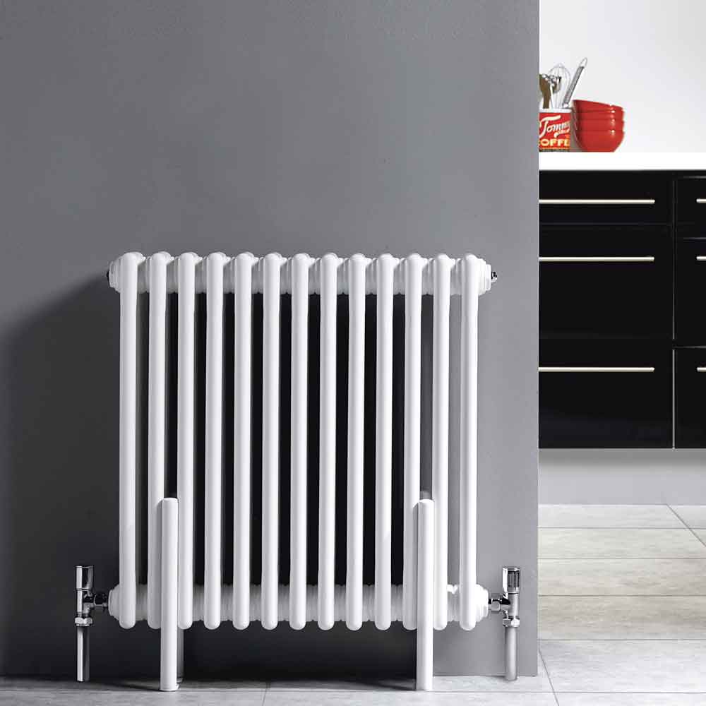 Hudson Reed Colosseum White Triple Column Traditional Radiator