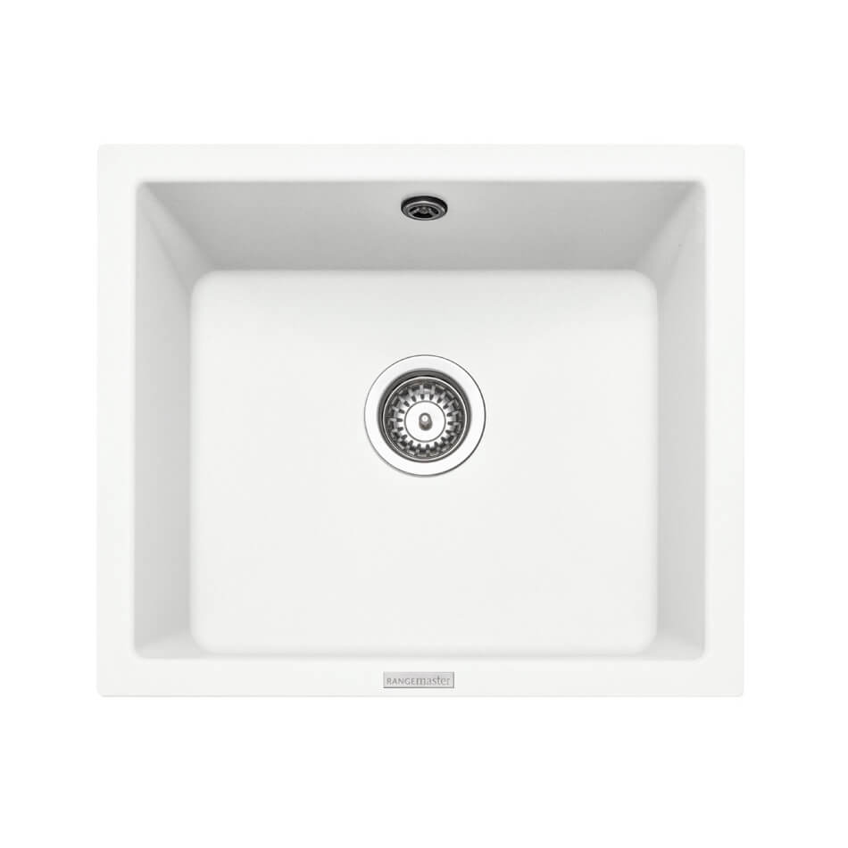 Rangemaster Paragon 1 Bowl Granite Composite Undermount Kitchen Sink & Waste Kit - 533 x 457mm