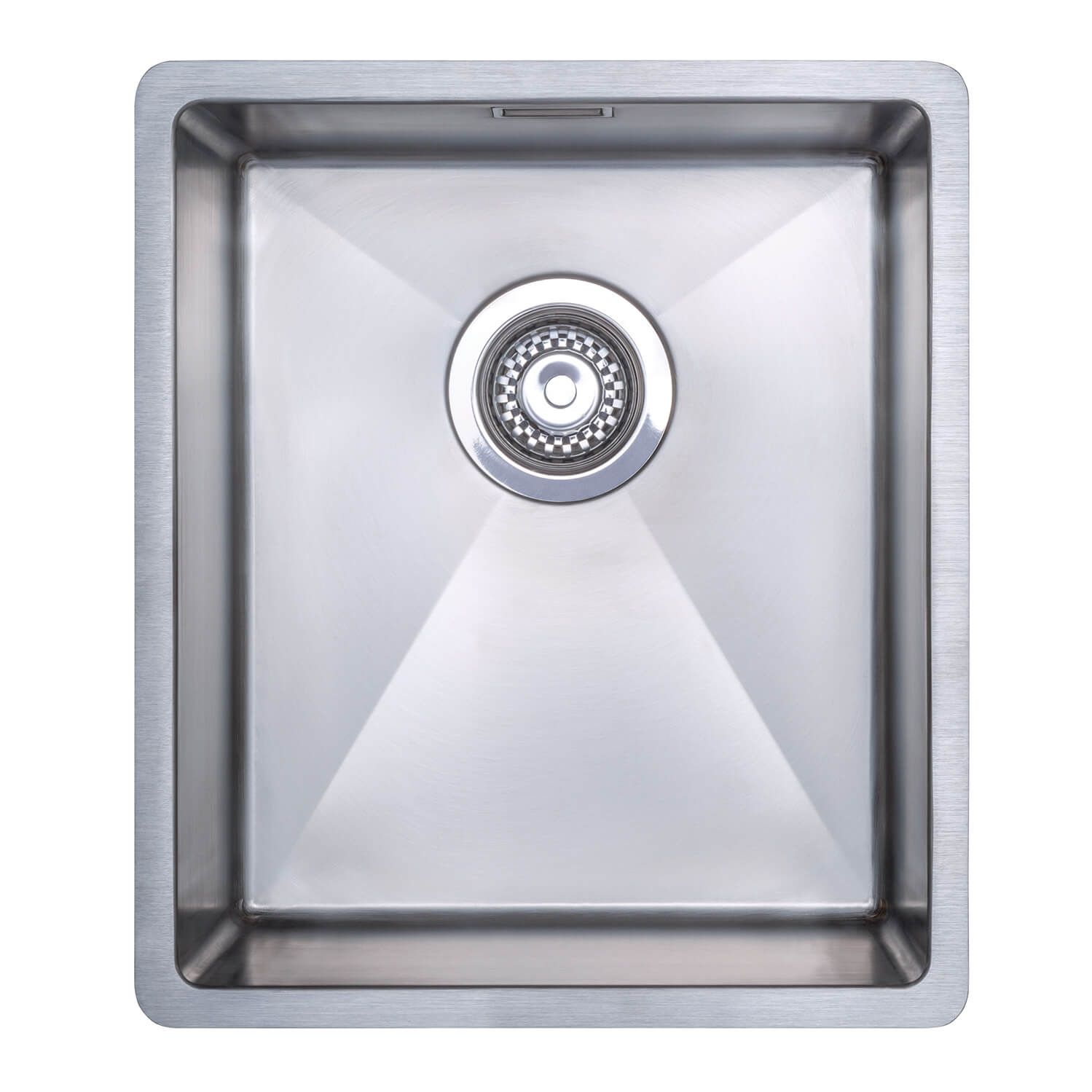 Vellamo Designer Compact Single Bowl Inset/Undermount Stainless Steel Kitchen sink & Waste Kit - 380 x 440mm