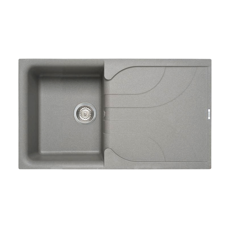 Reginox Ego Compact Single Bowl Kitchen Sink with Reversible Drainer & Waste Kit - 860 x 500mm