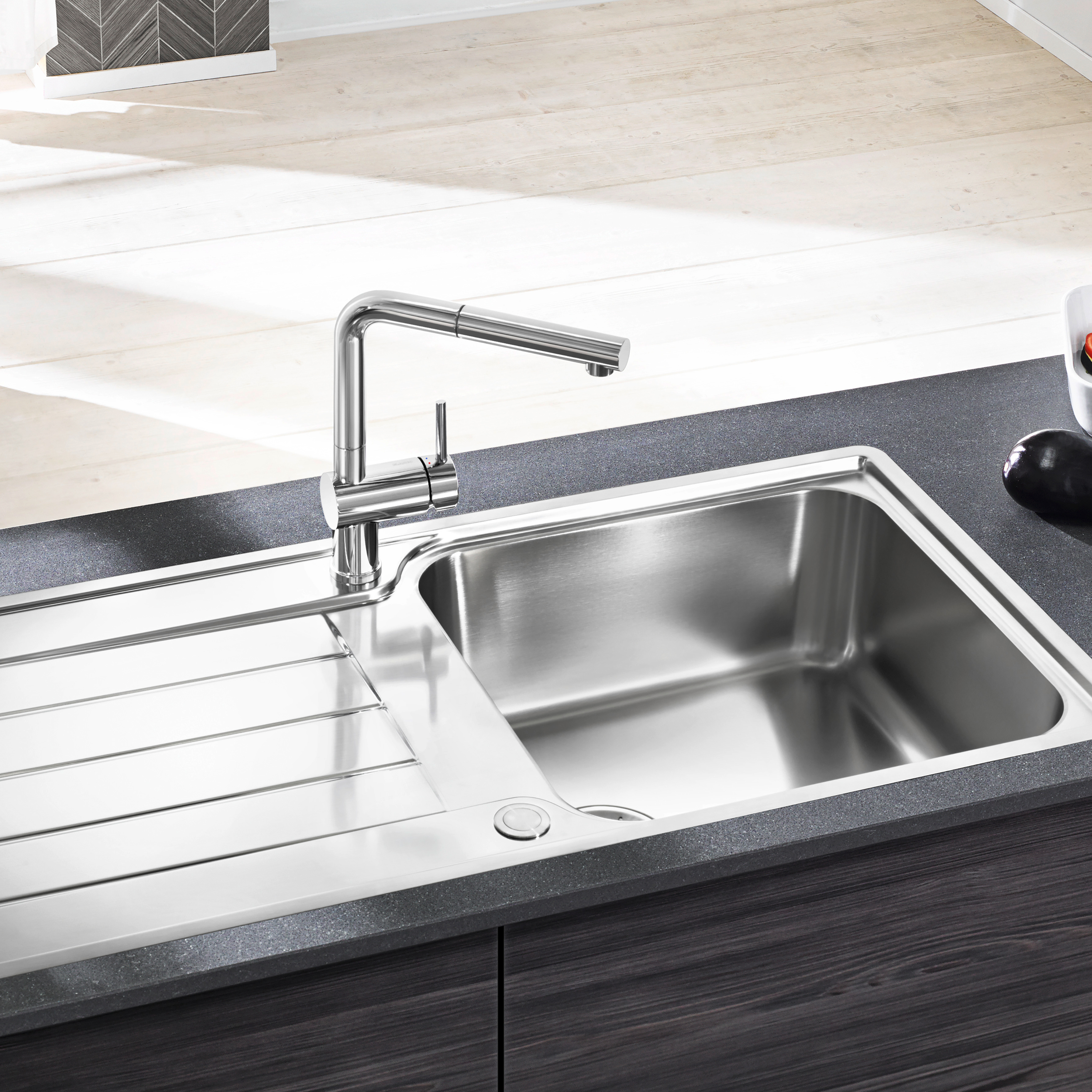 Blanco Linus-S Single Lever Mono Pull Out Kitchen Mixer Tap