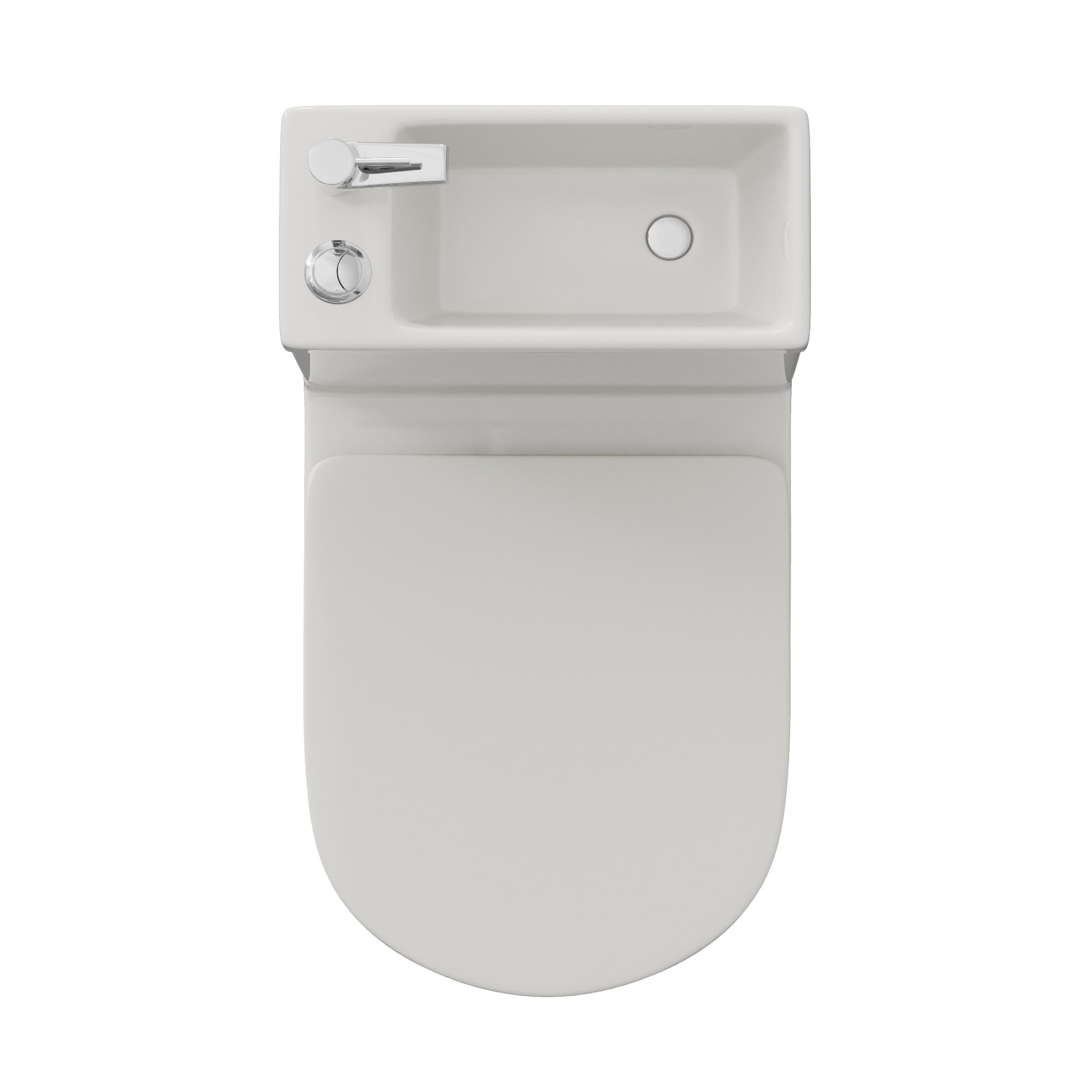 Harbour Clarity 2 in 1 Wash Basin & Close Coupled Closed Back Toilet with Soft Close Seat & Basin Tap