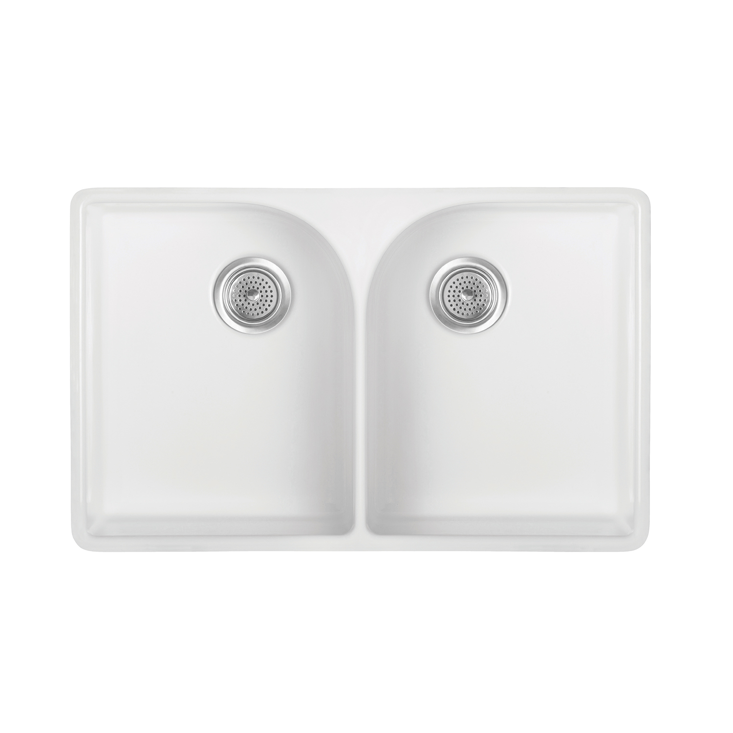 Thomas Denby Heritage Double Belfast Large 2 Bowl White Ceramic Kitchen Sink - 795 x 500mm