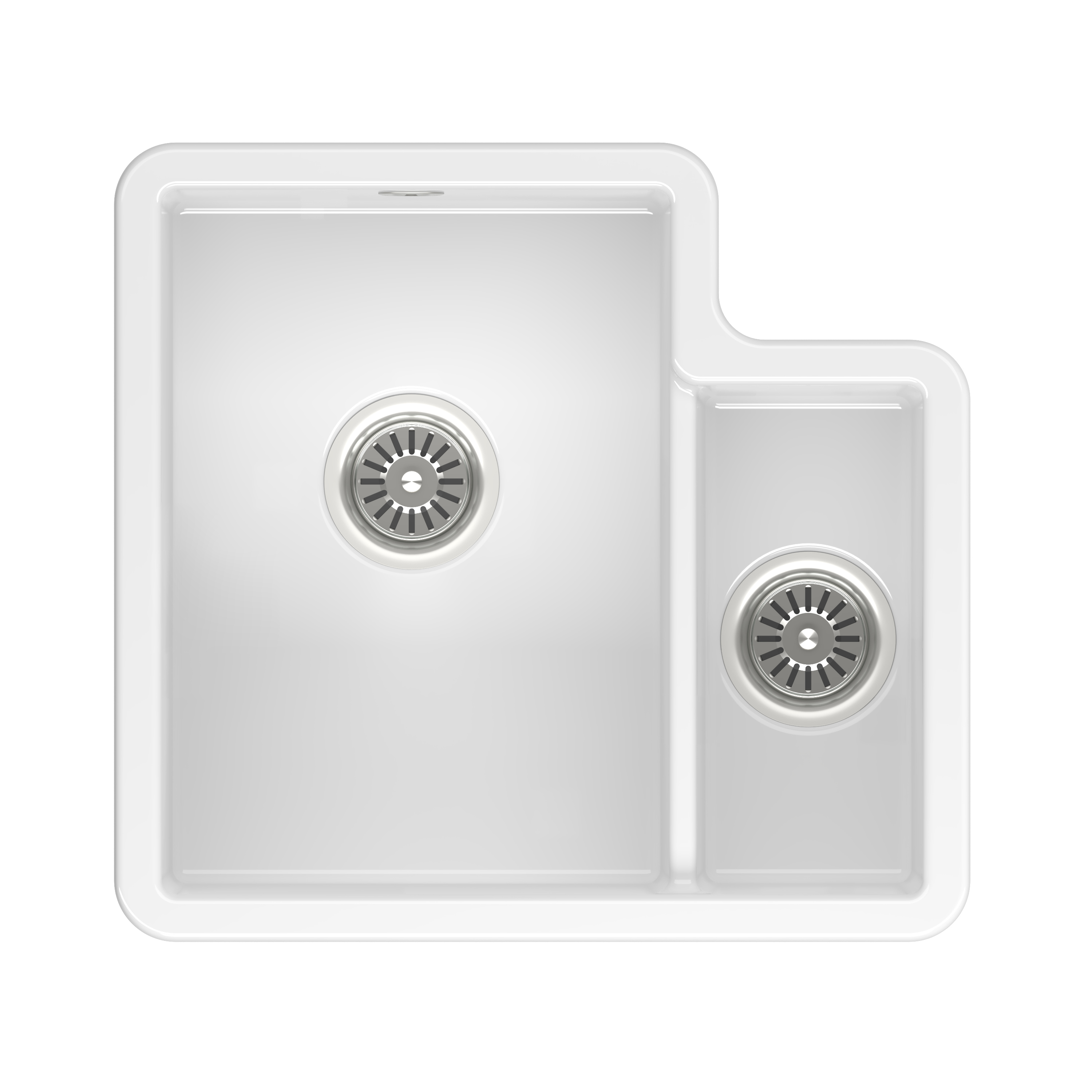 Reginox Tuscany 1.5 Bowl Undermount Ceramic Sink & Waste and Butler & Rose Victoria Traditional Mono Kitchen Mixer Tap