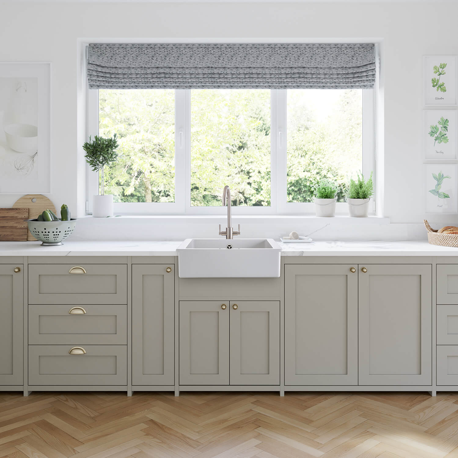 Rangemaster Hartland Belfast 1 Bowl Gloss White Fireclay Ceramic Kitchen Sink & Waste - 622 x 494mm