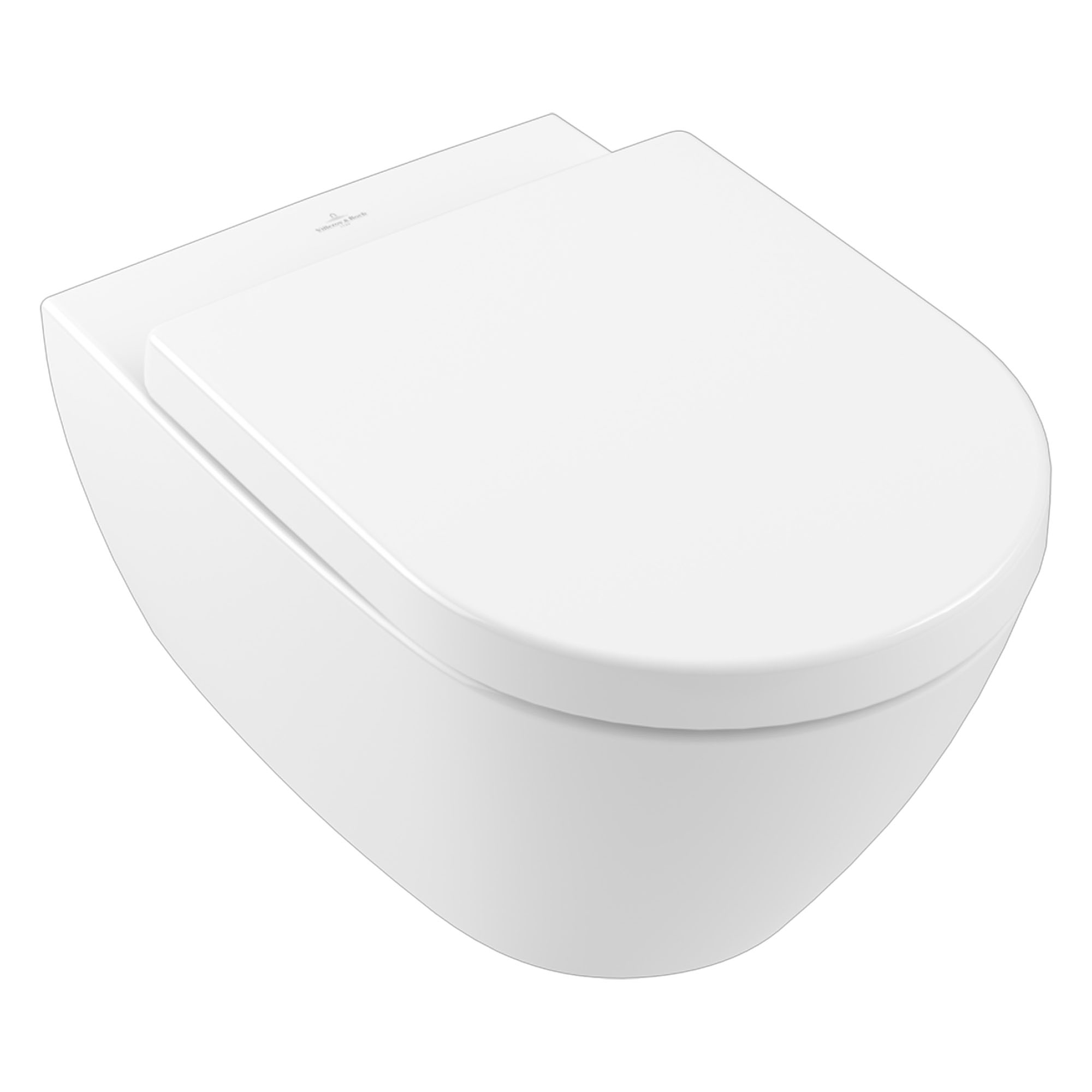 Villeroy & Boch ViConnect Pro S Frame with Subway 2.0 Wall Mounted Rimless Toilet, Flush Plate & Soft Close Toilet Seat