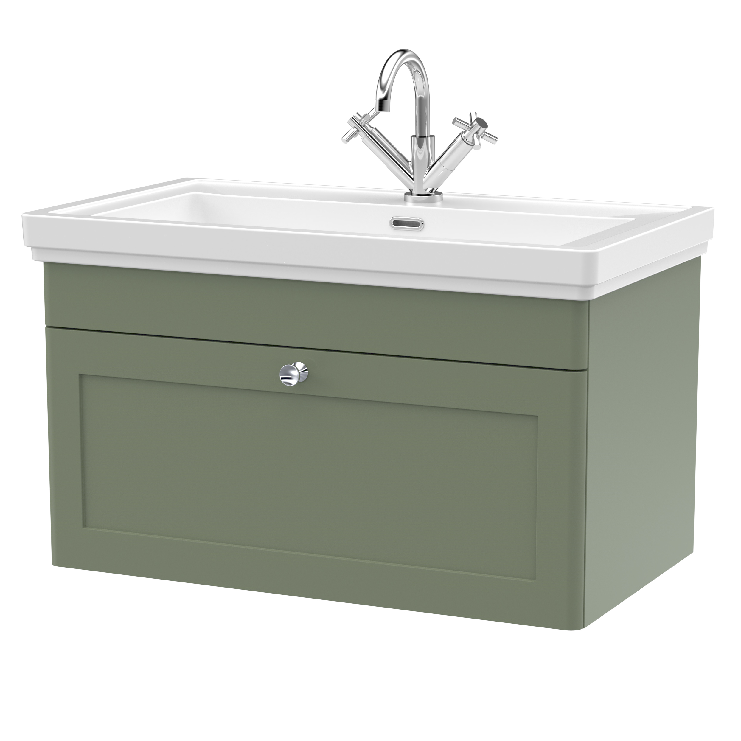 Butler & Rose Ophelia 800mm Wall Mounted 1 Drawer Vanity Unit & Basin