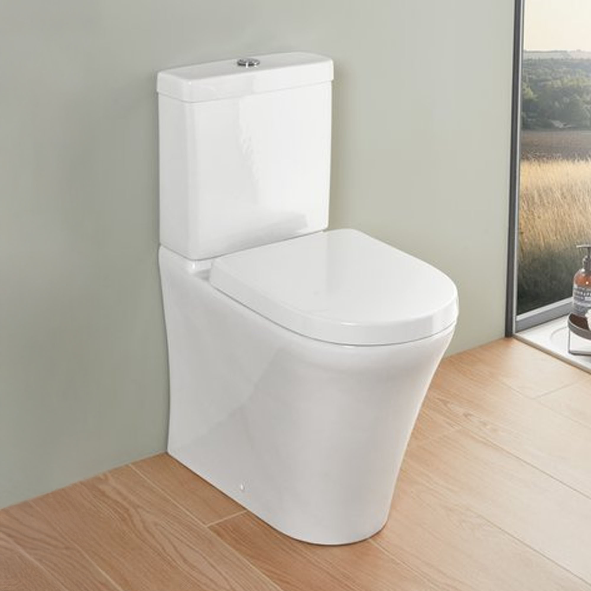 Villeroy & Boch O.novo Comfort Height Rimless Closed Coupled Toilet with Soft Close Toilet Seat