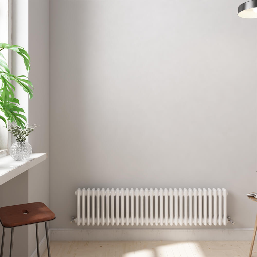 Brenton Olympus Horizontal 2 Column Radiator - White
