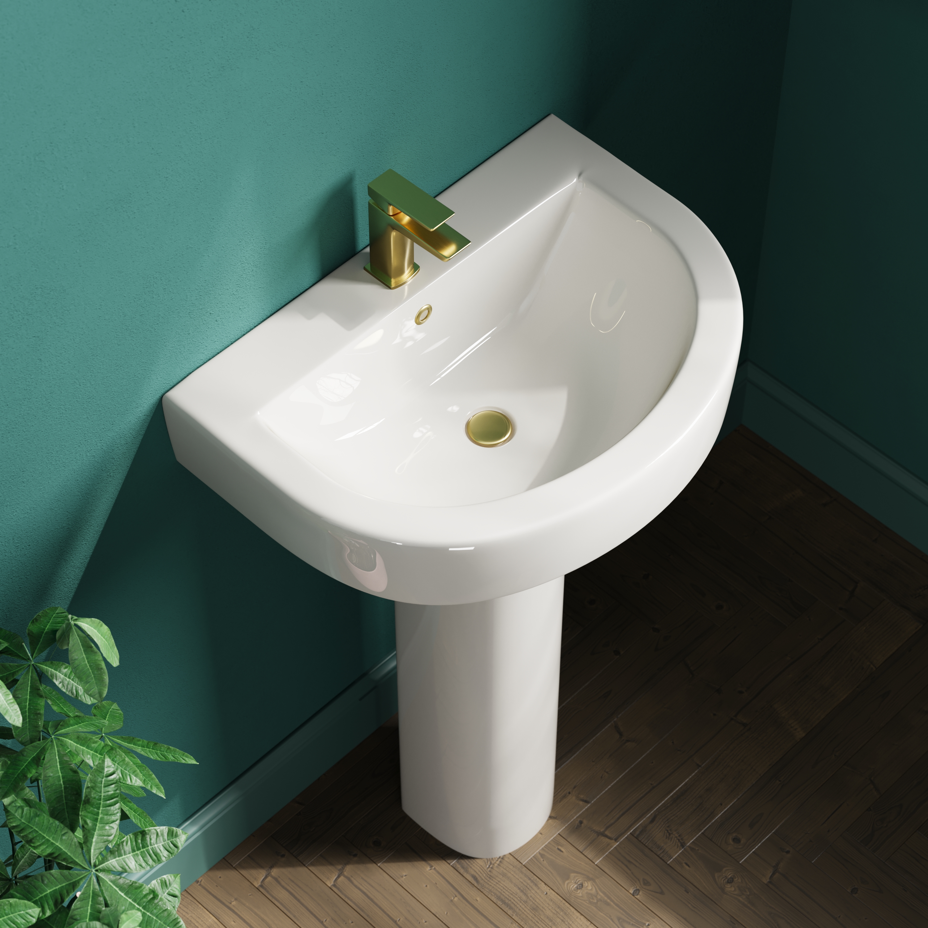 Lorraine 550mm Basin & Full Pedestal