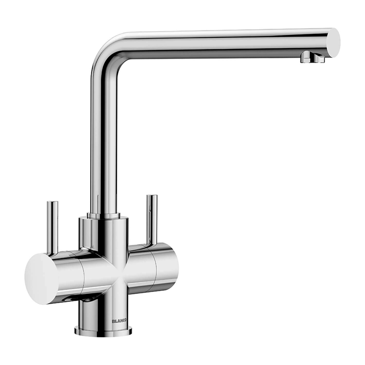 Blanco Lamia WRAS Approved Twin Lever Chrome Mono Kitchen Mixer Tap