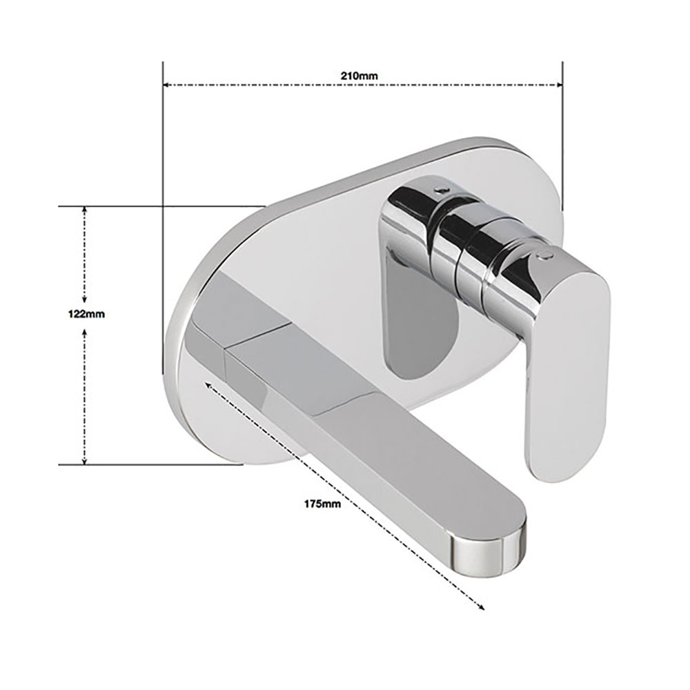 Sagittarius Metro Wall Mounted Basin Mixer