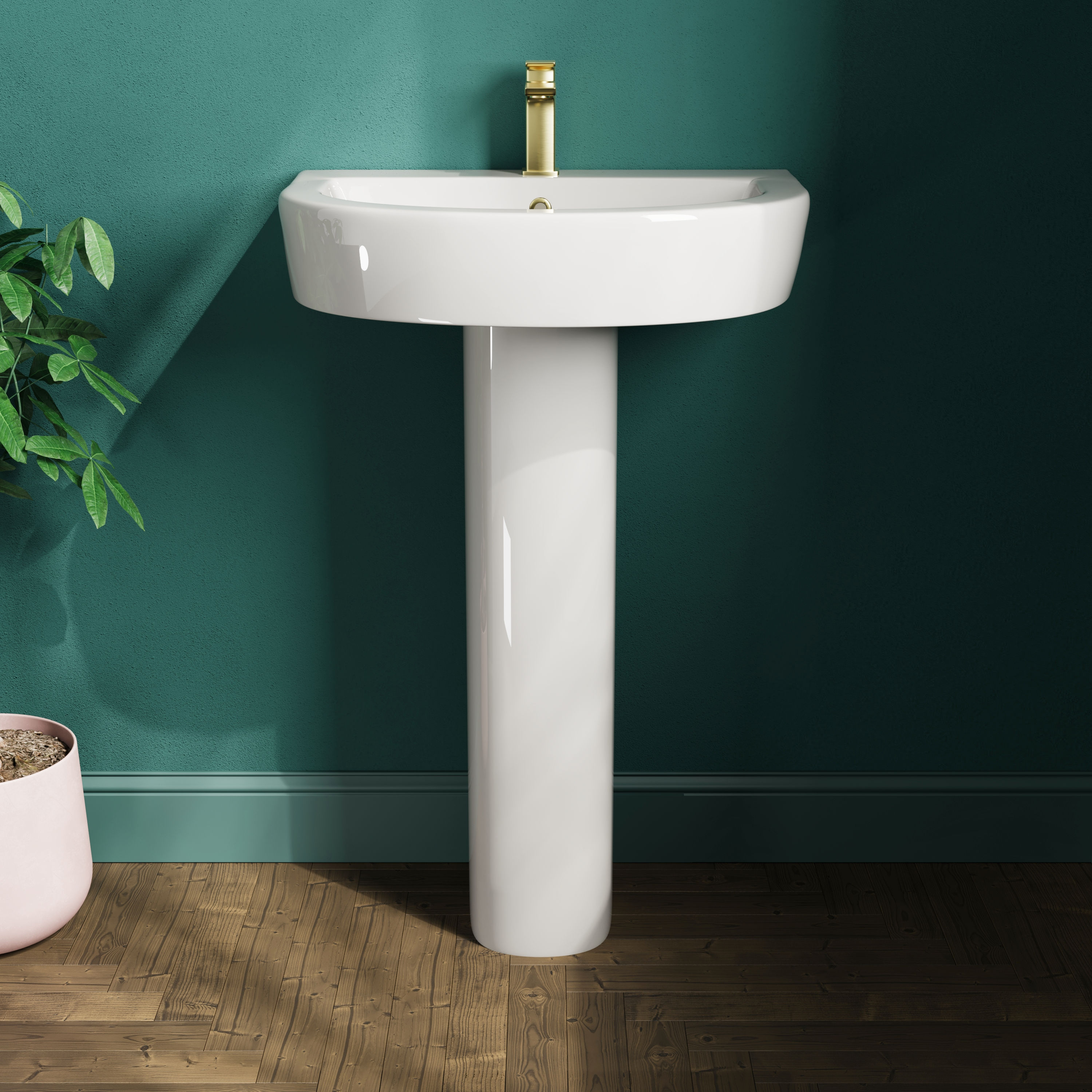 Lorraine 550mm Basin & Full Pedestal