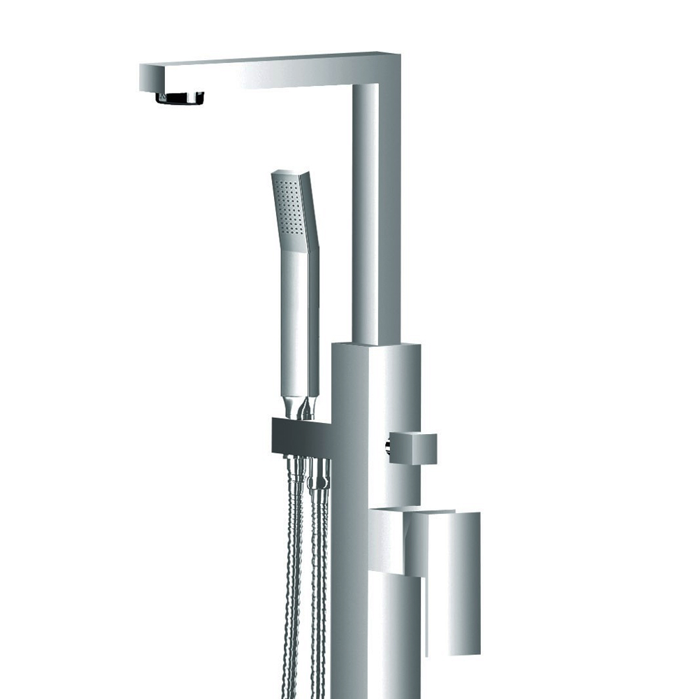 Sagittarius Blade Floor Mounted Bath Shower Mixer With Shower Kit