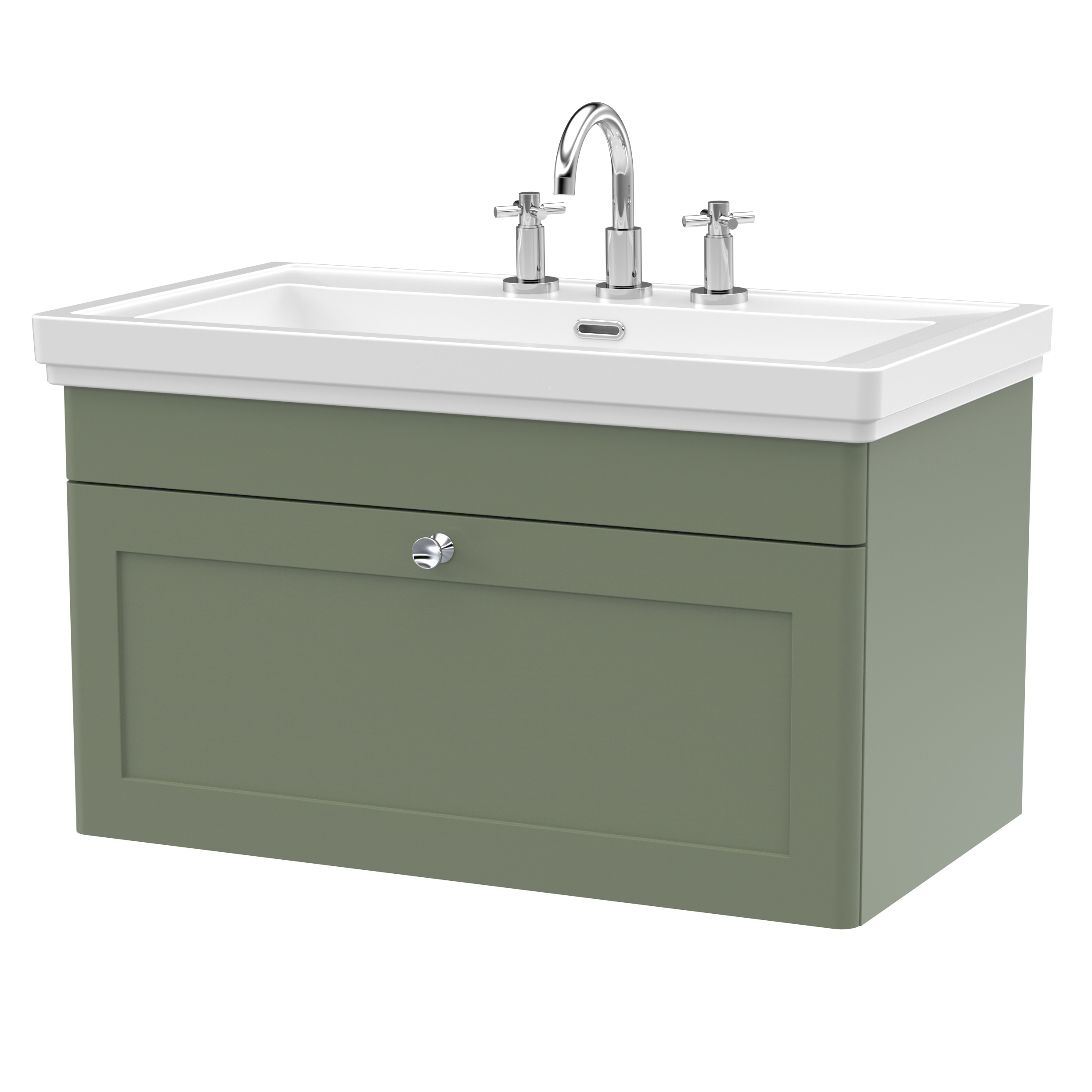 Butler & Rose Ophelia 800mm Wall Mounted 1 Drawer Vanity Unit & Basin
