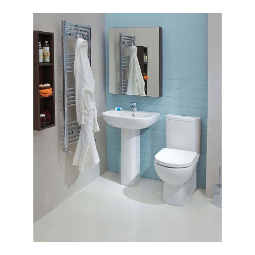 RAK Tonique 450mm 1 Tap Hole Basin with Full Pedestal