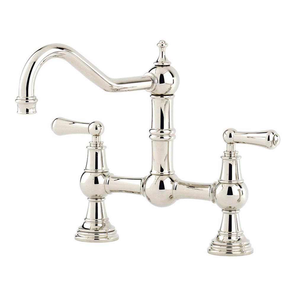 Perrin & Rowe Provence 2 Hole Bridge Sink Mixer with Lever Handles