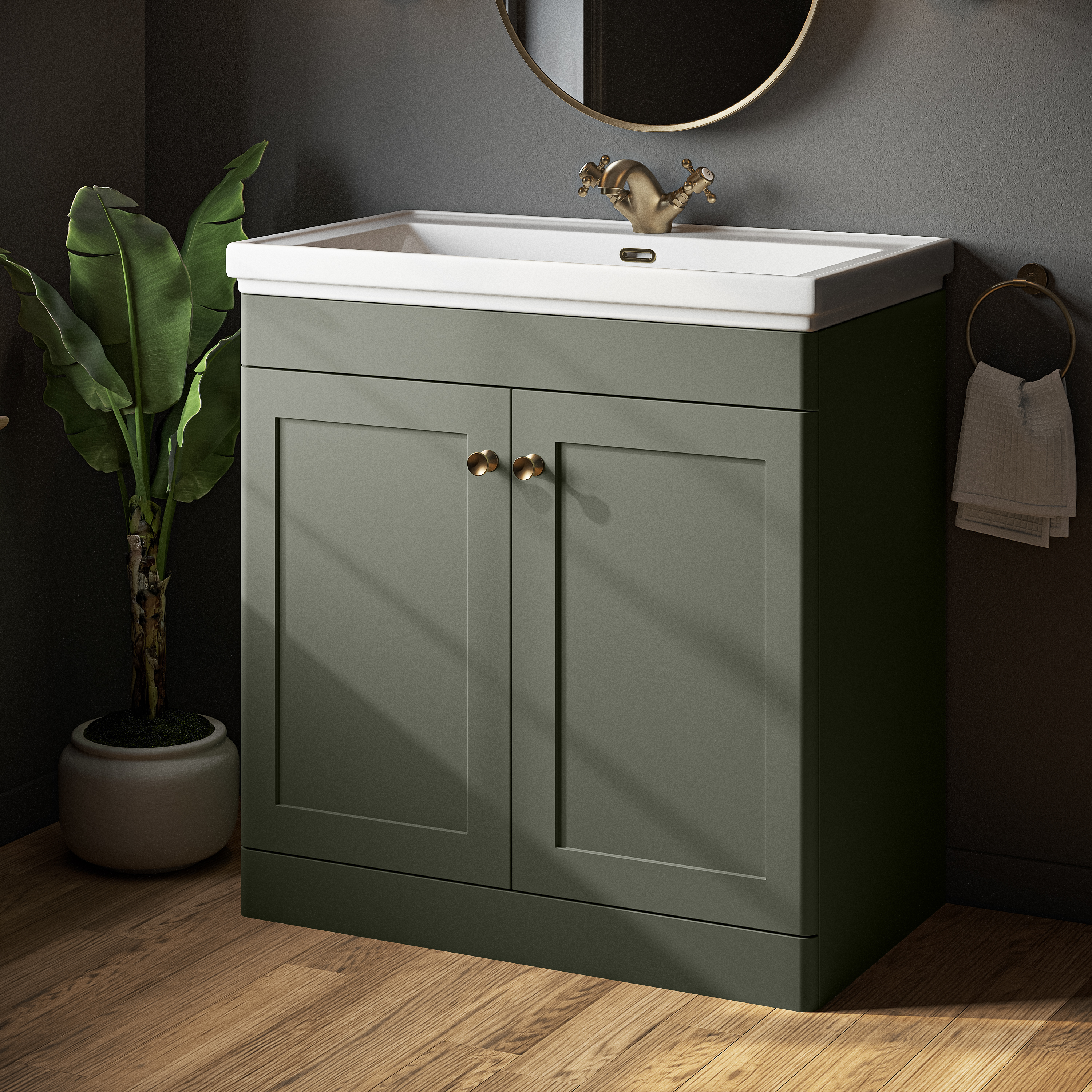 Butler & Rose Ophelia 800mm Floorstanding 2 Door Vanity Unit & Basin
