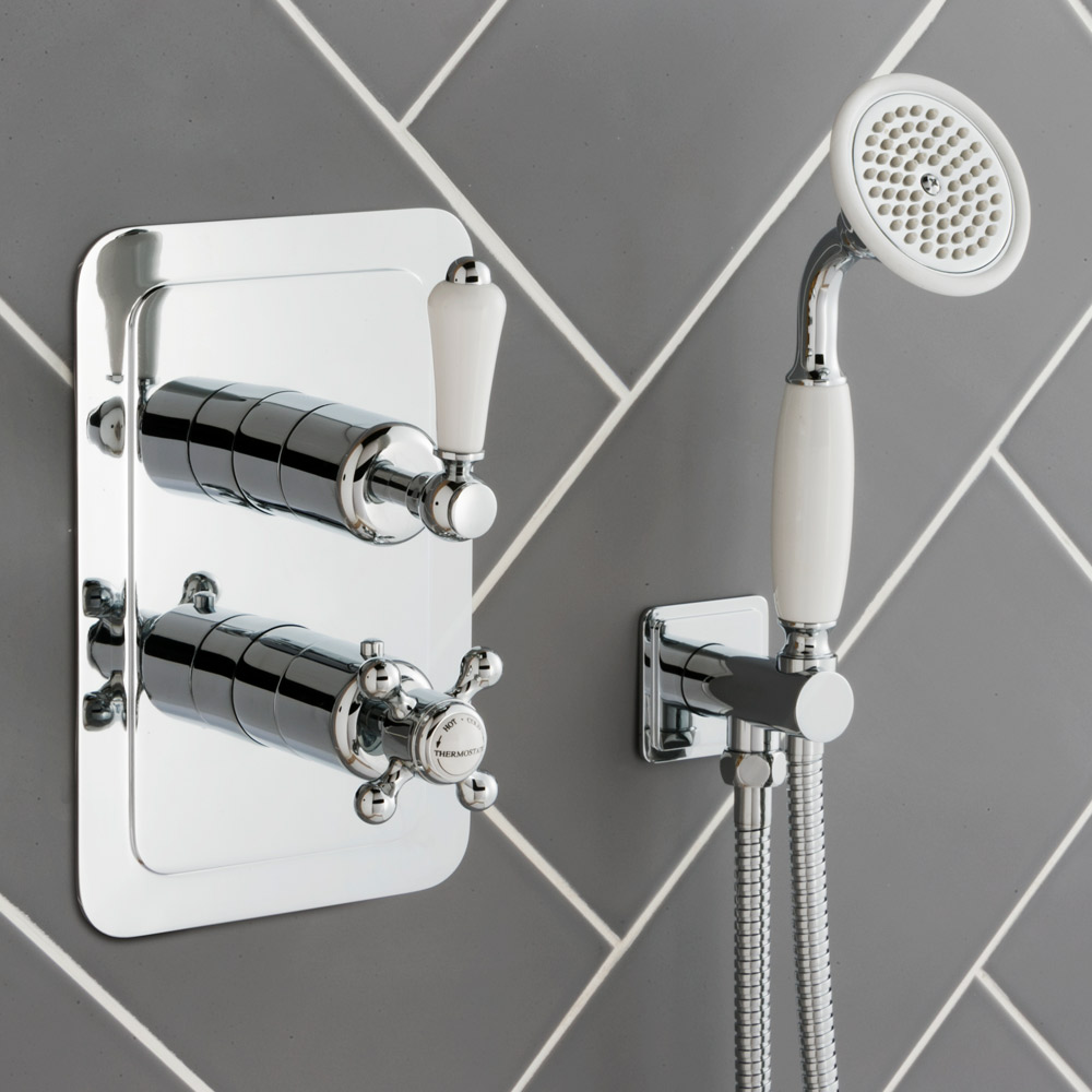Butler & Rose Caledonia Lever 2 Outlet 2 Control Concealed Thermostatic Shower Valve