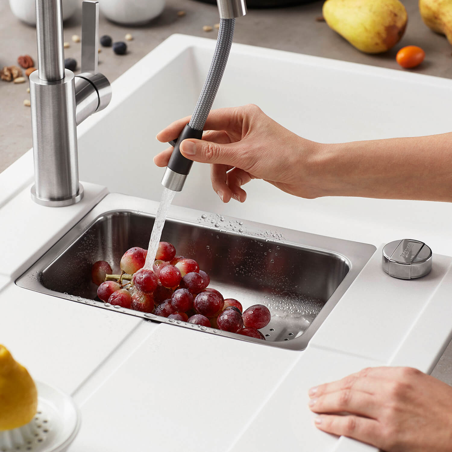 Blanco Metra 6 S 1.5 Bowl Inset Silgranit Composite Kitchen Sink & Waste with Reversible Drainer - 1000 x 500mm