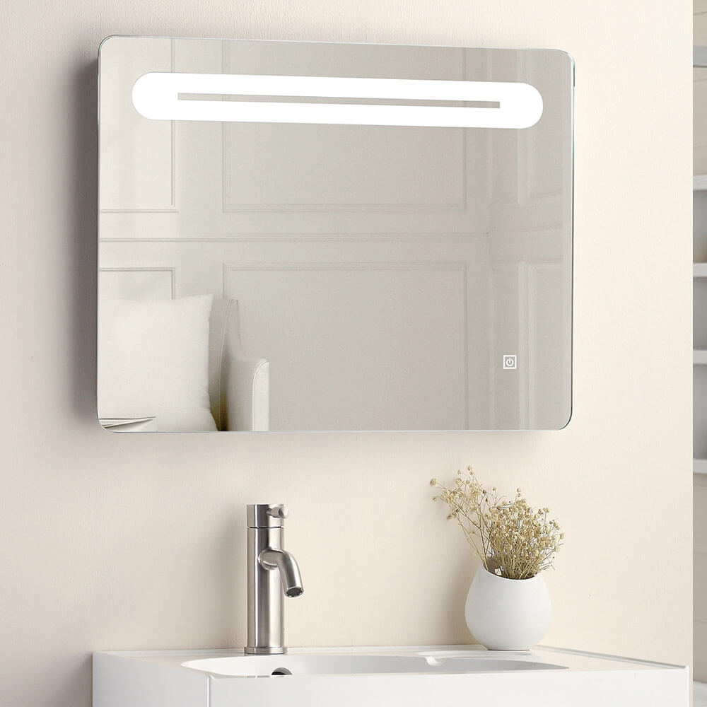 Vellamo LED Illuminated Bathroom Mirror with Demister Pad & Shaving Socket - 500 x 650mm