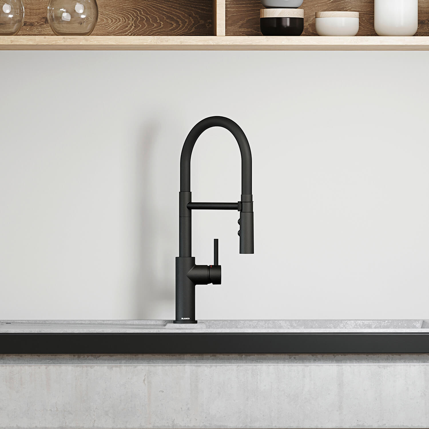 Blanco Catris-S Flexo Single Lever Pull Out Kitchen Mixer Tap with Dual Spray