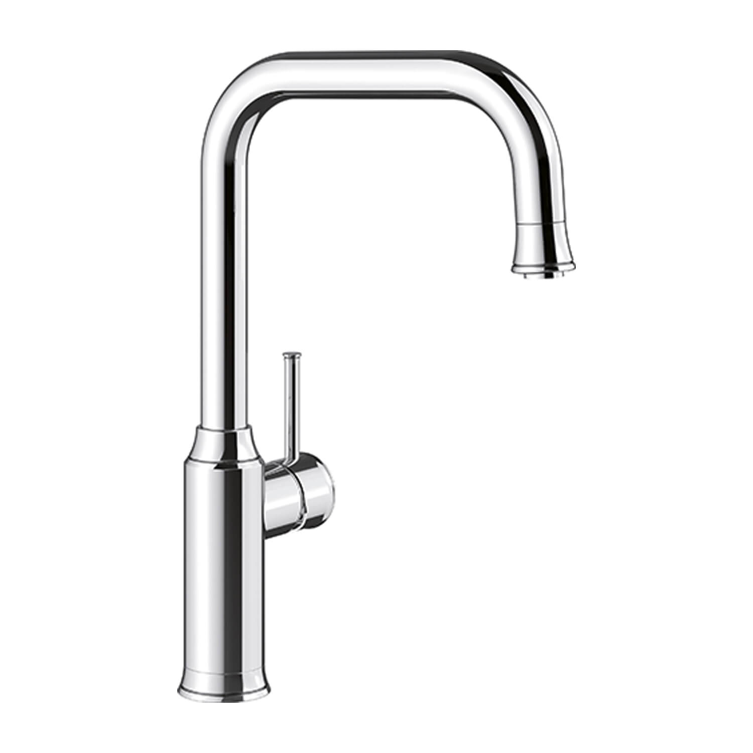 Blanco Livia-S Single Lever Mono Pull Out Mono Kitchen Mixer Tap - Chrome