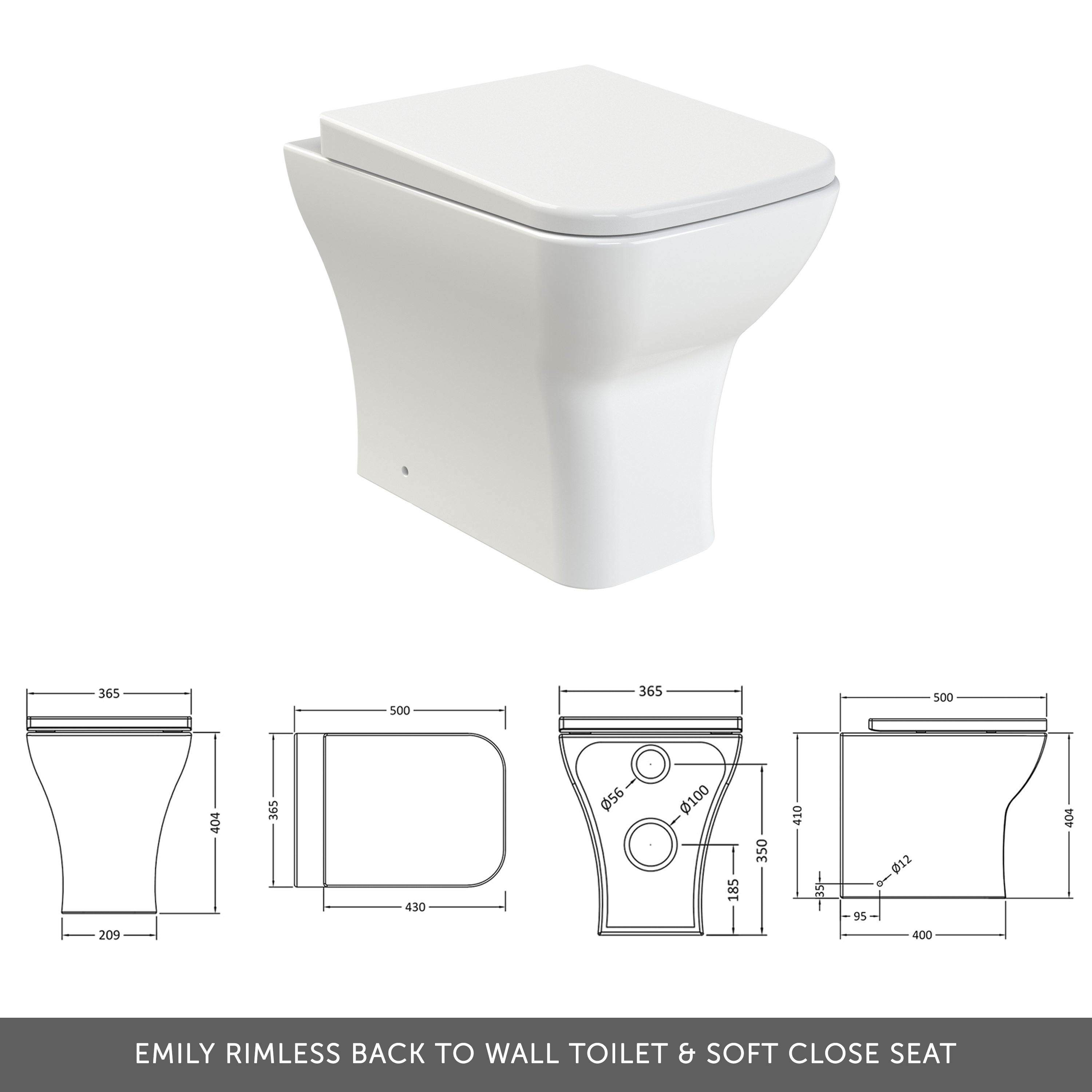 Erin 1100mm Gloss White Combination Bathroom 2 Door Sink & Toilet Unit