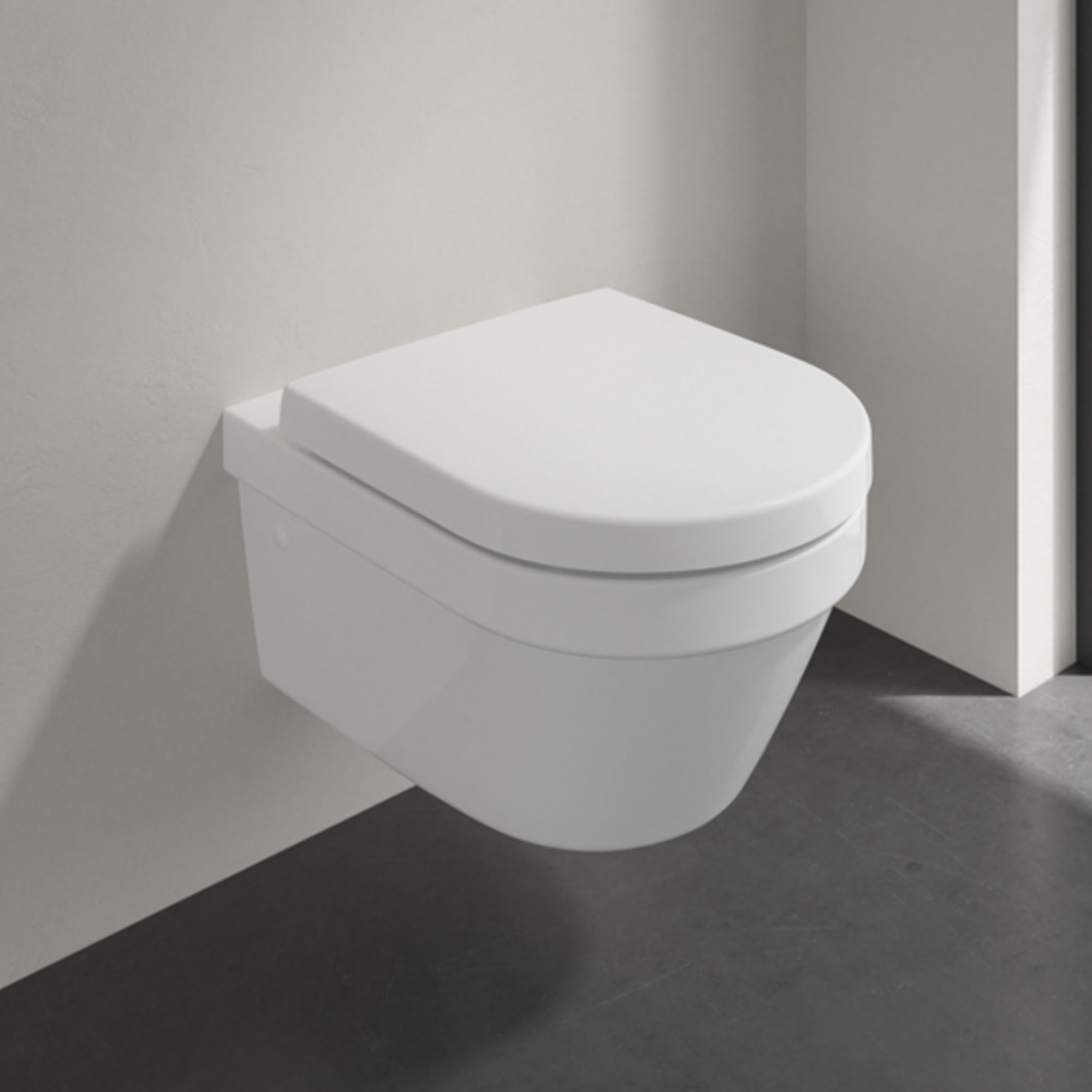 Villeroy & Boch ViConnect Pro 2.0 Frame with Architectura Round Rimless Wall Mounted Toilet, Flush Plate & Soft Close Toilet Seat