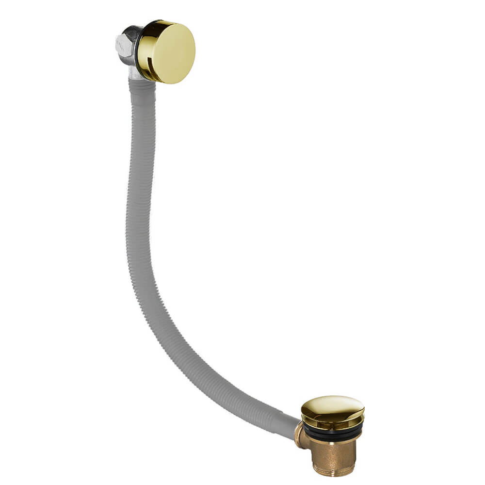 VOS Overflow Bath Filler with Click Clack Waste - Brushed Brass
