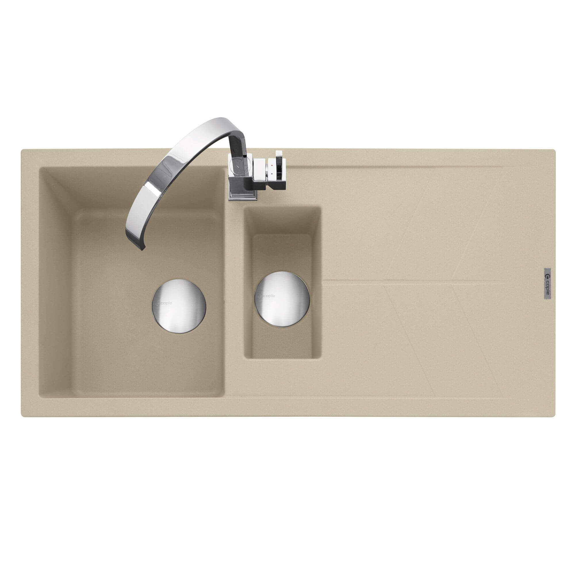 Caple Sotera 1.5 Bowl Granite Composite Kitchen Sink & Waste Kit with Reversible Drainer - 1000 x 500mm