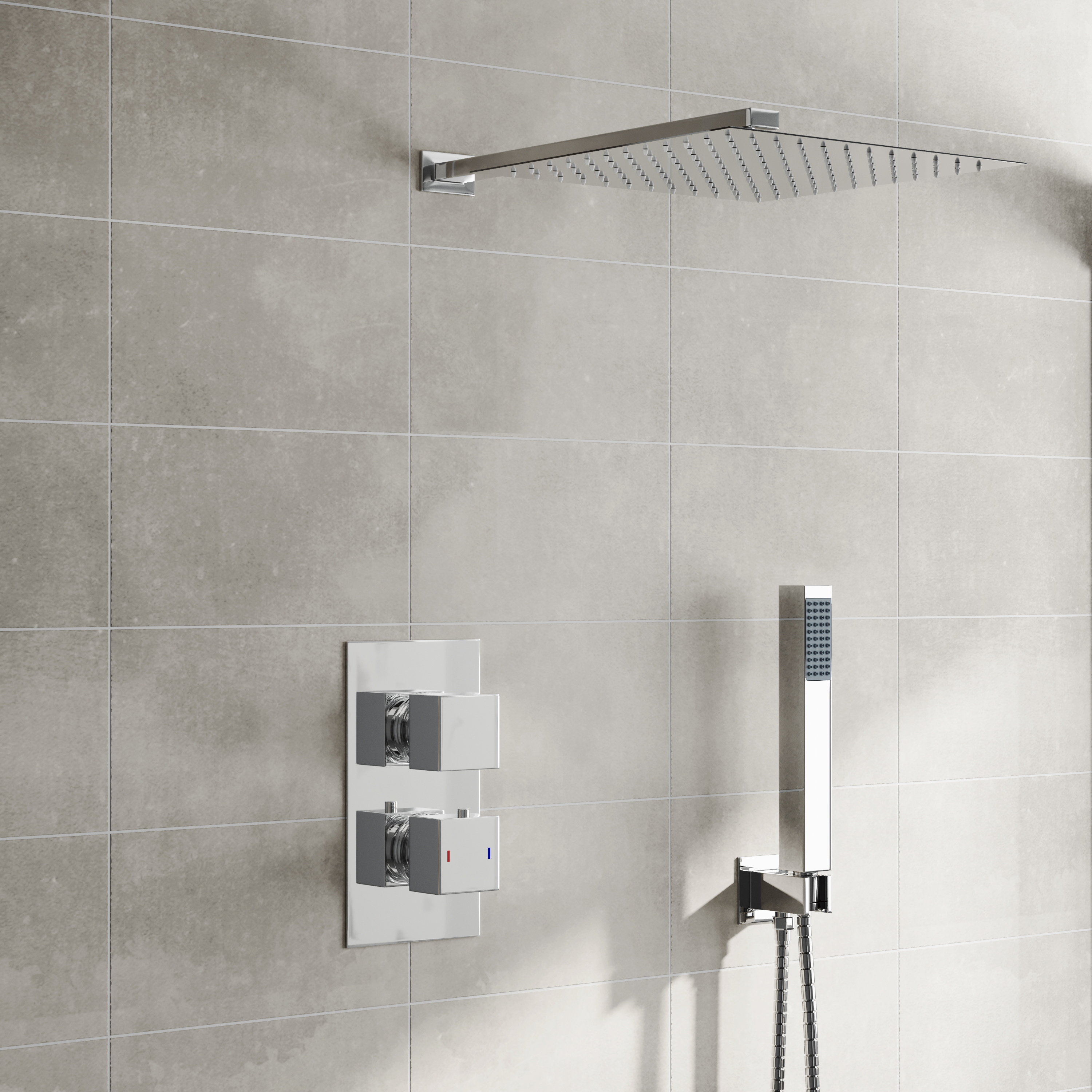 Margot Concealed Shower Valve, Fixed Shower Head & Handset