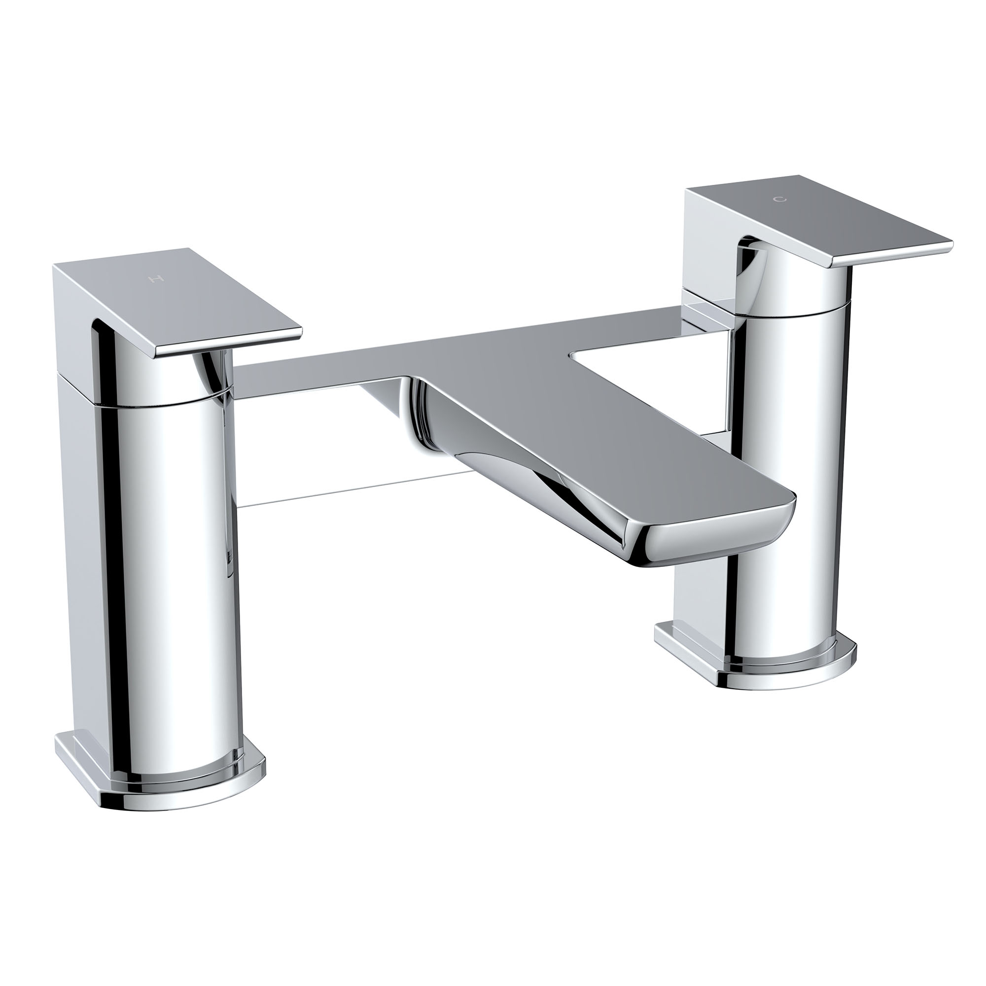 Harbour Status Deck Mounted Bath Mixer Tap - Chrome