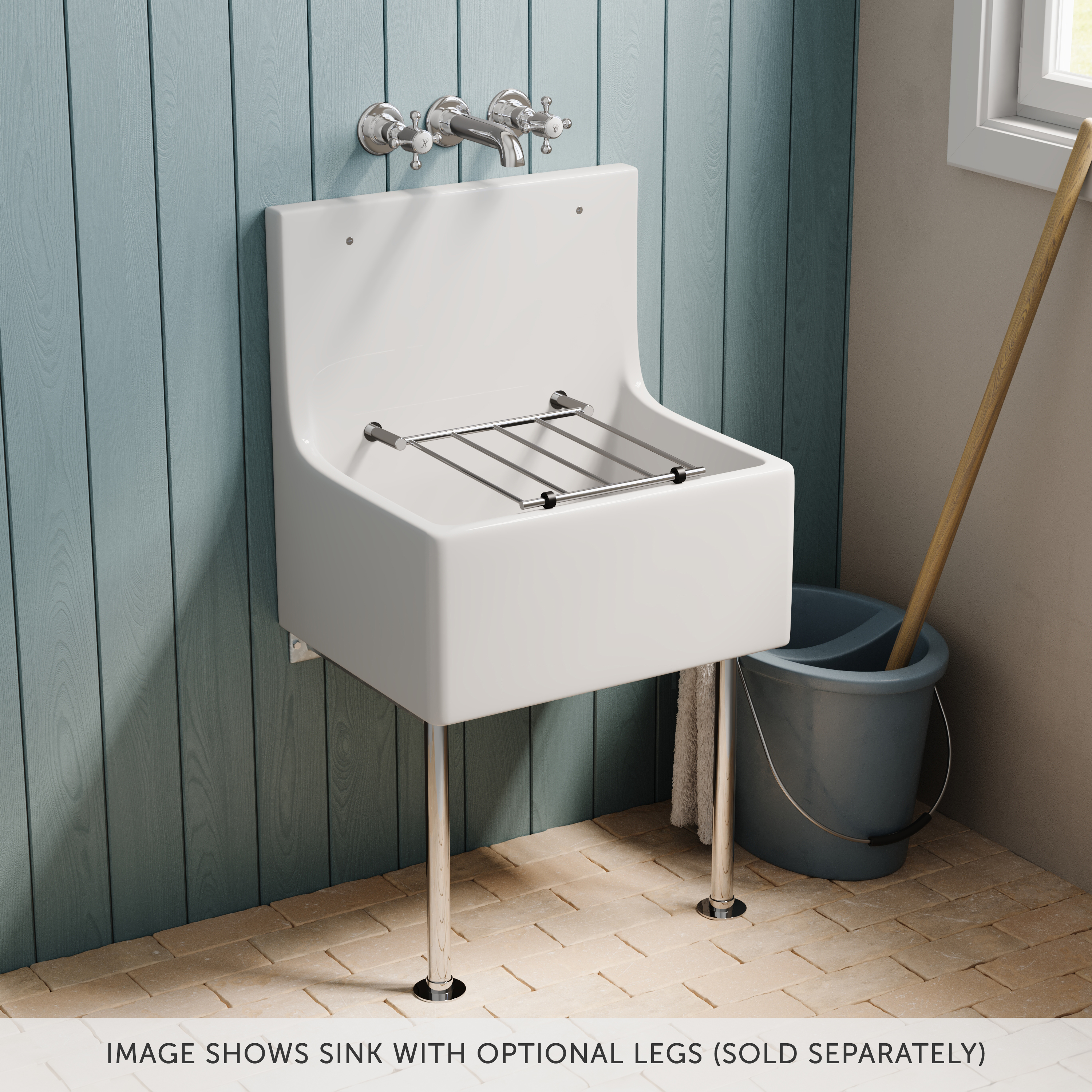 Butler & Rose Ceramic Fireclay Cleaner Sink - 515 x 393mm