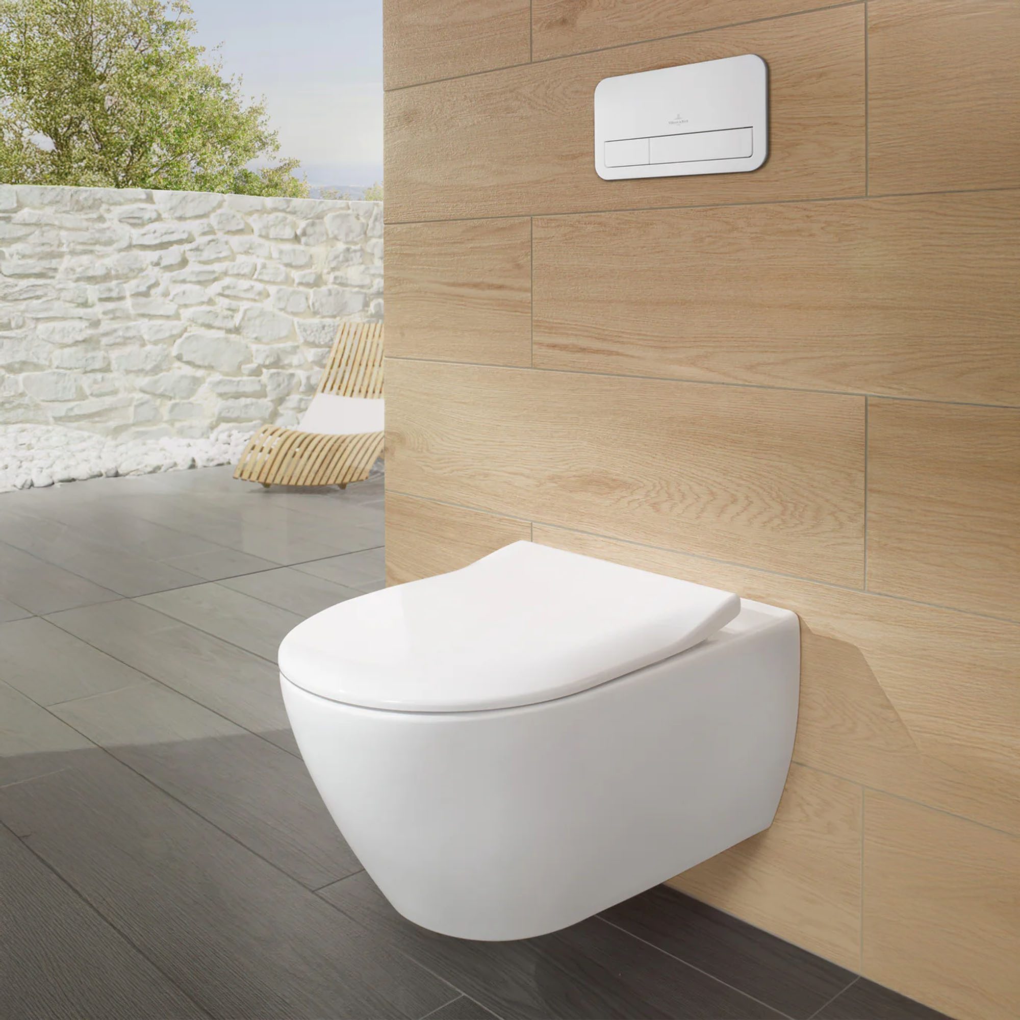 Villeroy & Boch ViConnect Pro 2.0 Frame with Subway 2.0 Rimless Wall Mounted Toilet, Flush Plate & Soft Close Toilet Seat
