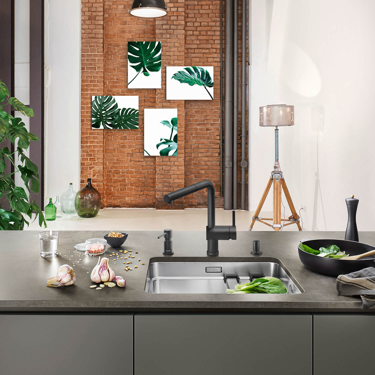 Blanco Linus-S Single Lever Mono Pull Out Kitchen Mixer Tap