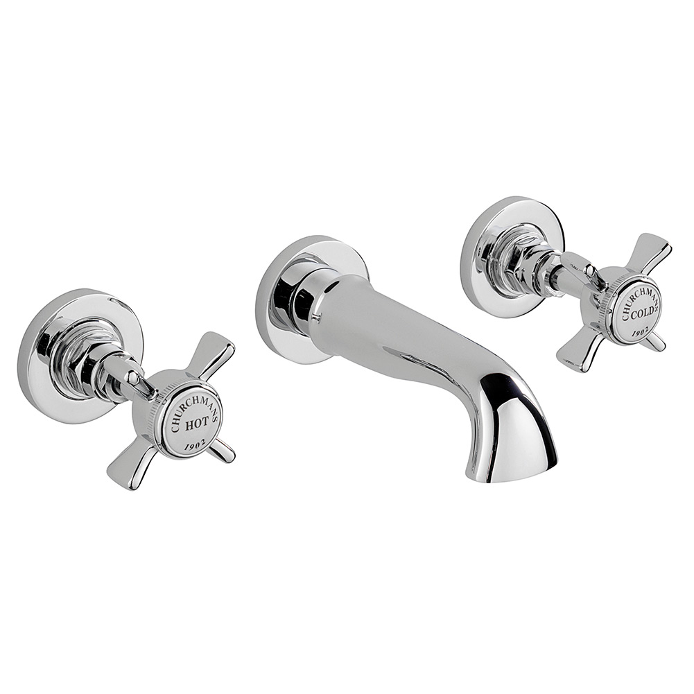 Sagittarius Churchman 3 Hole Wall Mounted Basin Mixer