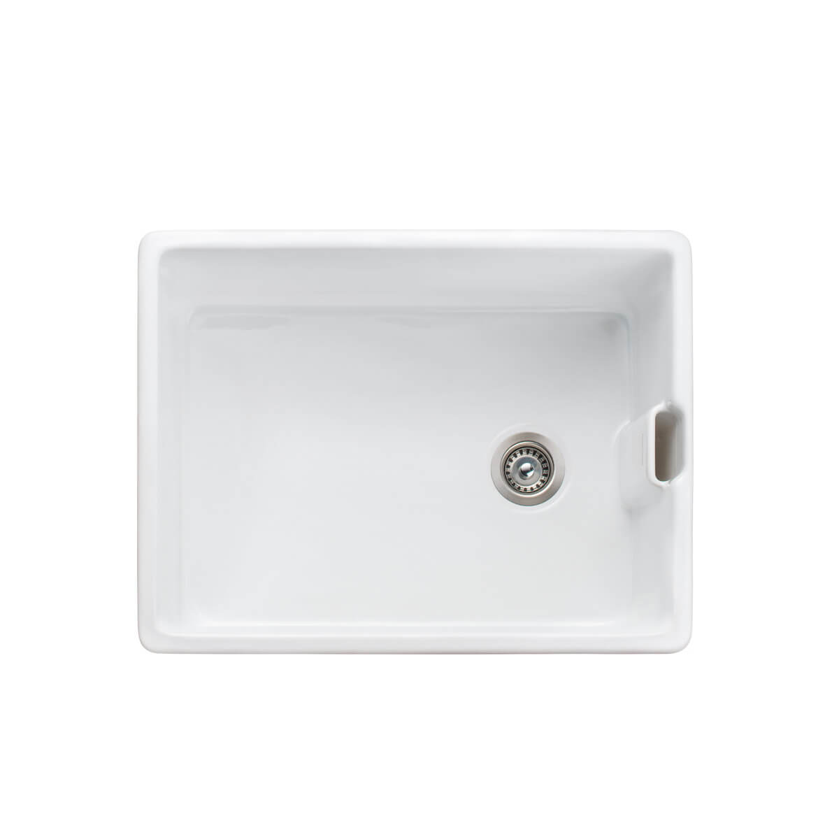 Rangemaster Grange Belfast 1 Bowl Gloss White Fireclay Ceramic Kitchen Sink & Waste - 595 x 455mm