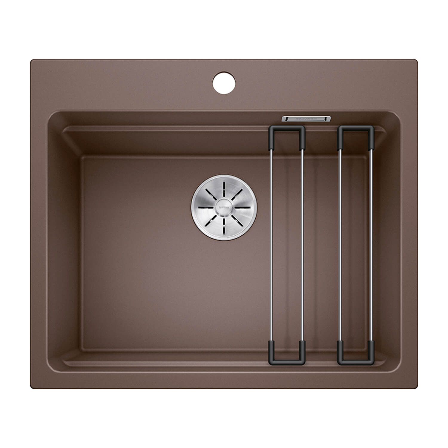 Blanco Etagon 6 Large 1 Bowl Silgranit Composite Kitchen Sink & Waste with Tap Ledge - 600 x 510mm