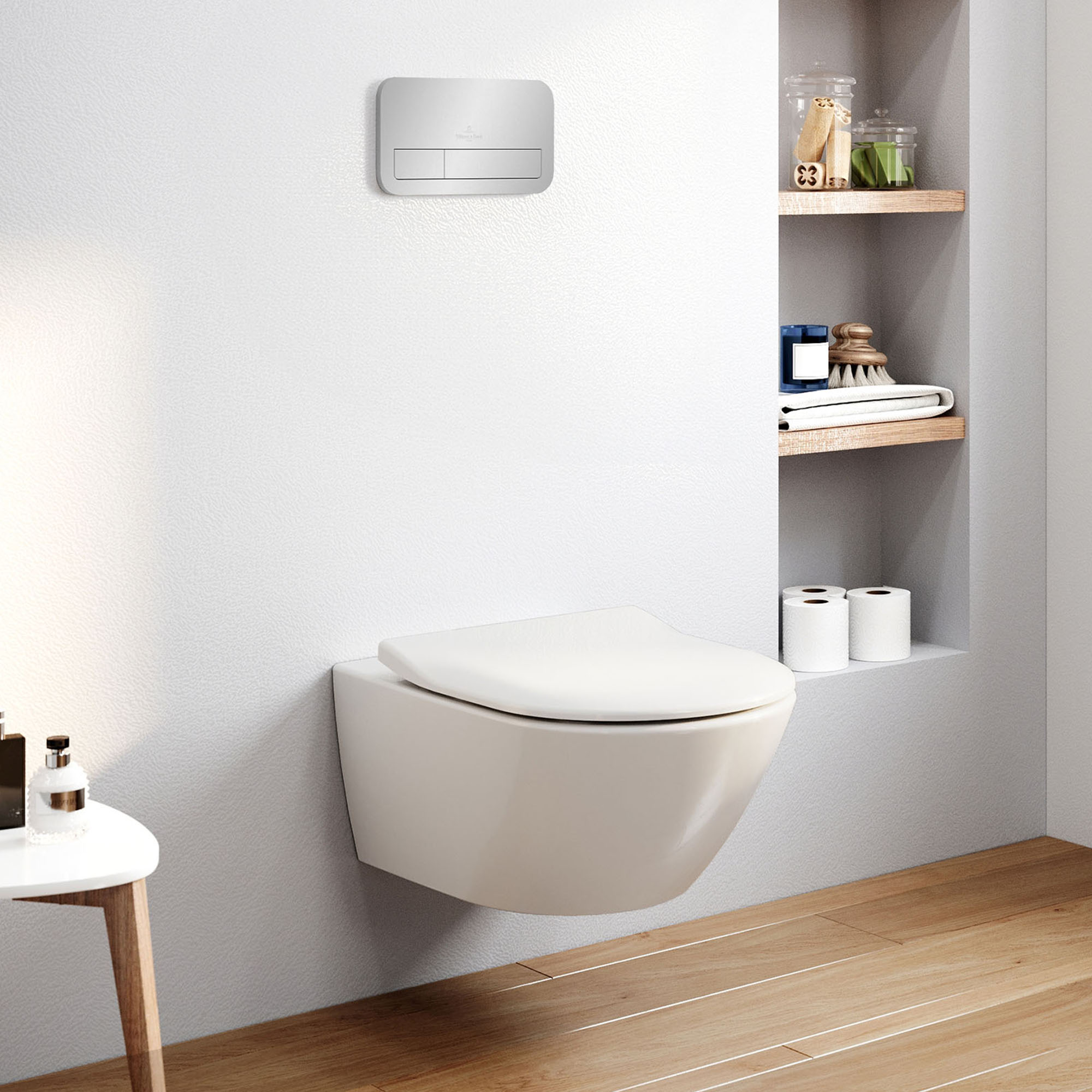 Villeroy & Boch ViConnect Pro 2.0 Frame with Subway 2.0 Rimless Wall Mounted Toilet, Flush Plate & Soft Close Toilet Seat