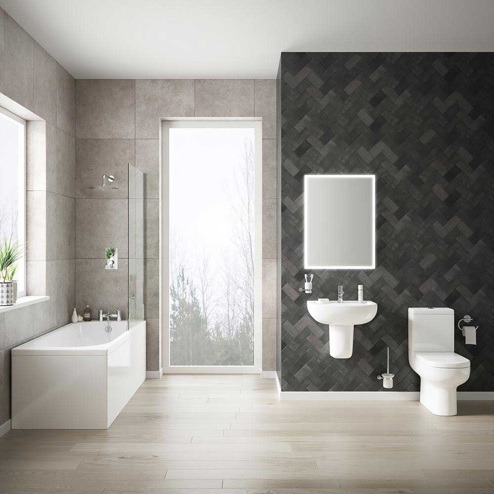 Harbour Grace 550mm 1 Tap Hole Basin & Semi Pedestal