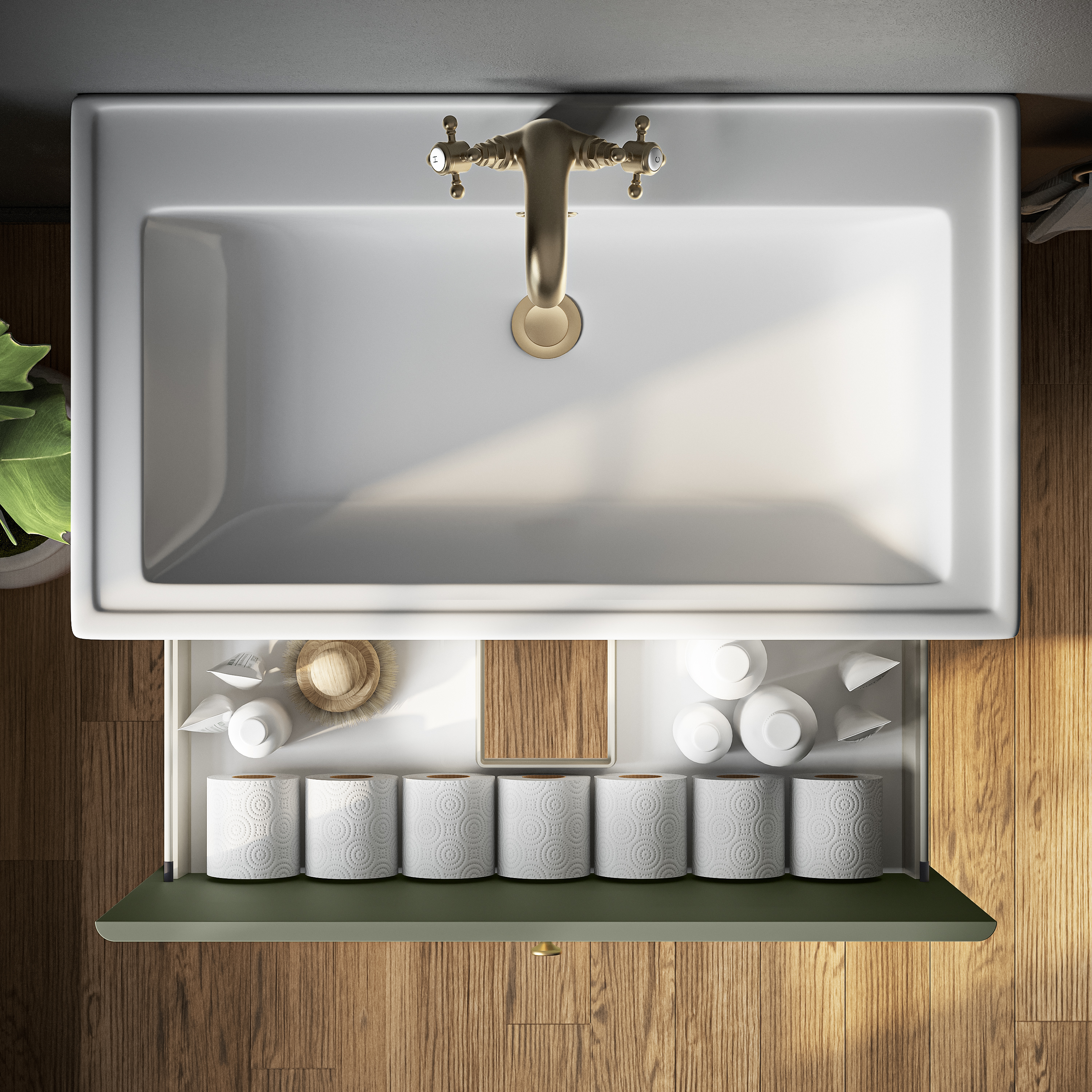 Butler & Rose Ophelia 800mm Wall Mounted 1 Drawer Vanity Unit & Basin