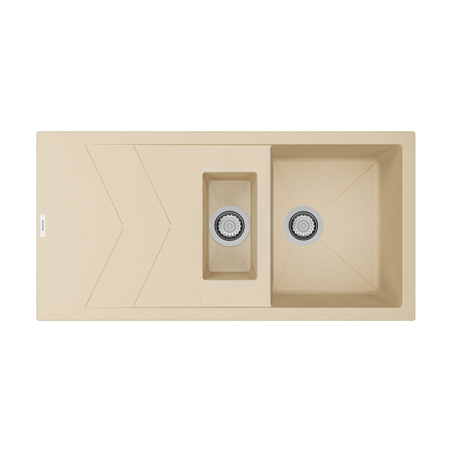 Clearwater Rio 1.5 Bowl Granite Composite Sink & Waste with Reversible Drainer - 1000 x 500mm