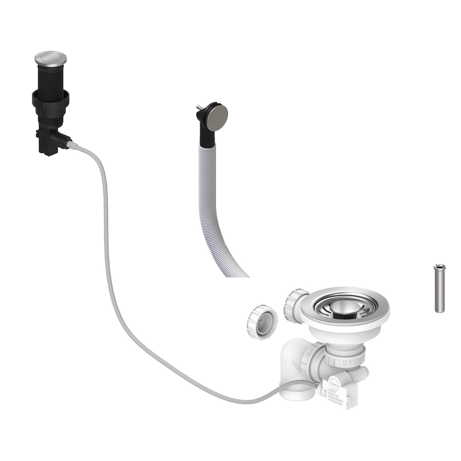 Polished Chrome Presto Automatic Waste Kit for Thomas Denby 1 Bowl Ceramic Kitchen Sinks